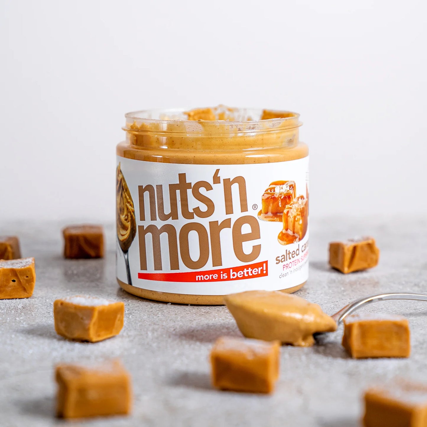 Nuts ‘N More Toffee Crunch Peanut Butter Spread, Added Protein All Natural Snack, Low Carb, Low Sugar, Non-GMO, High Protein Flavored Nut Butter, 15 oz Jar - Pack of 2