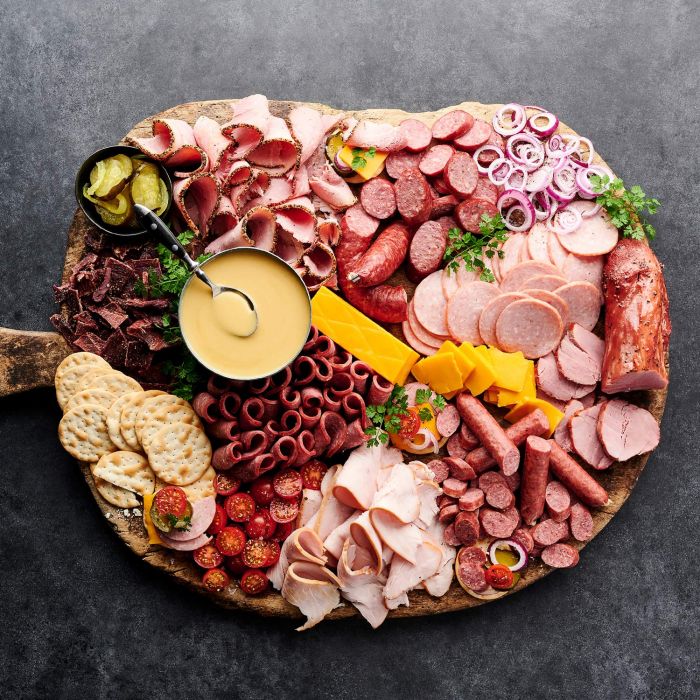 Charcuterie Style Spread of Meat & Cheese Platter - includes 10 Gourmet Favorites