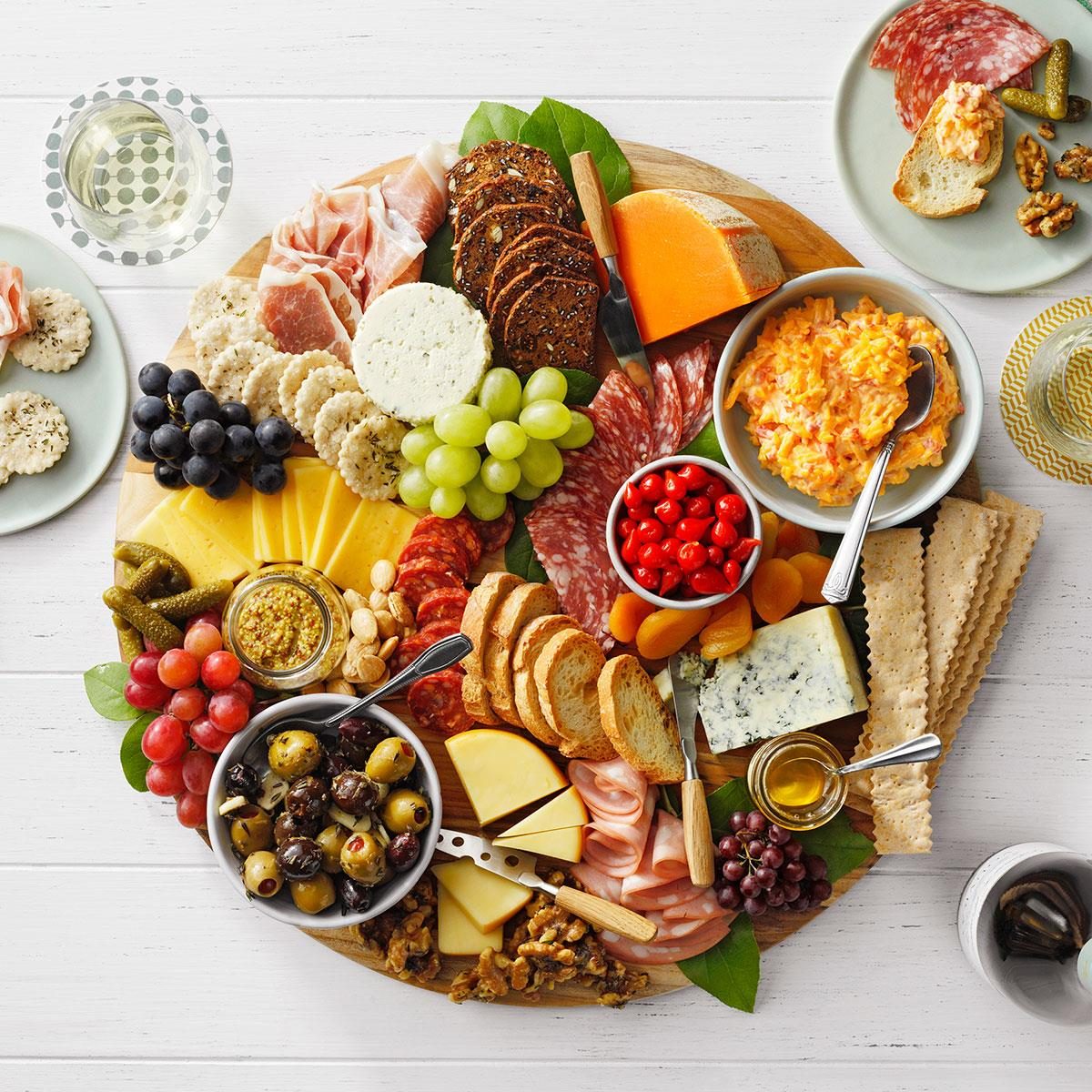 Charcuterie Style Spread of Meat & Cheese Platter - includes 10 Gourmet Favorites