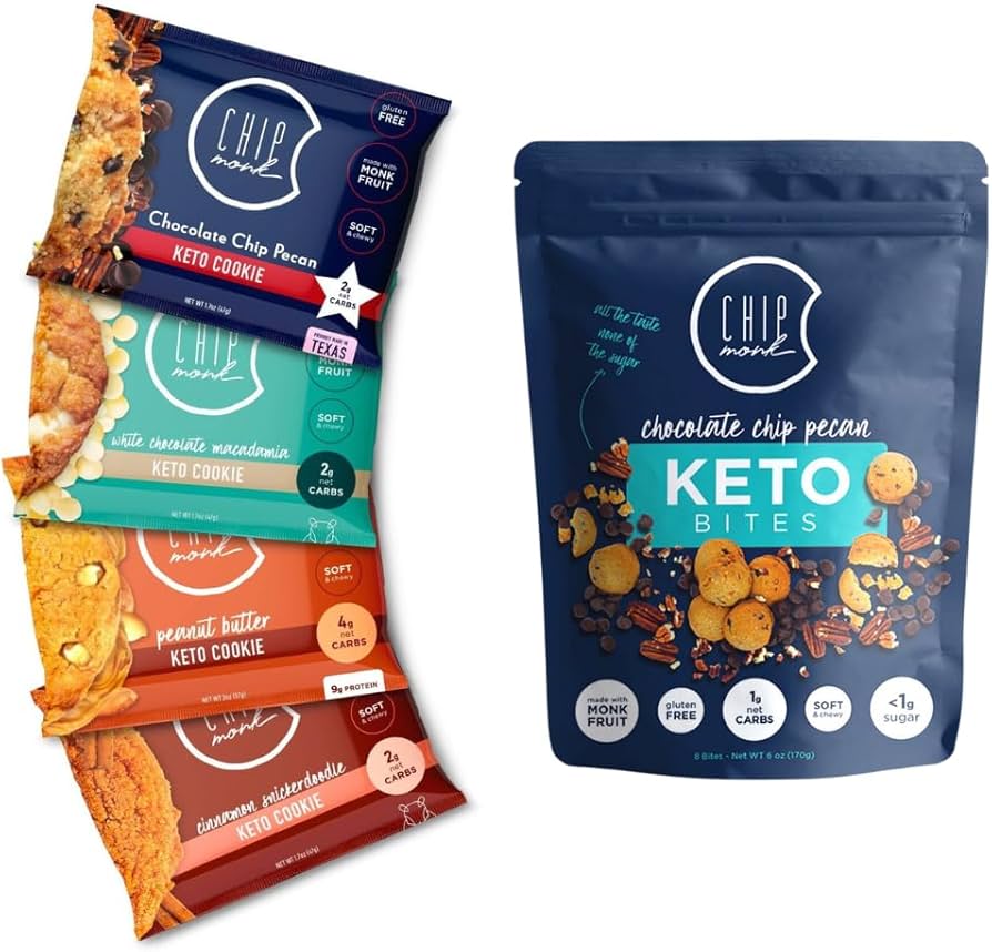 ChipMonk Keto Sampler Cookie Box - Low Carb, Gluten Free, Sugar Free Variety Snack Box