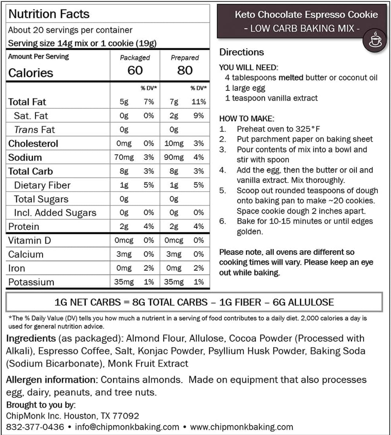 ChipMonk Cookie Mix - Zero or Low Carb Keto Friendly Snacks, Dessert, Cookies, Gluten-Free, High Fat and Protein, Low Sugar Sweet Snack - Pack of 2