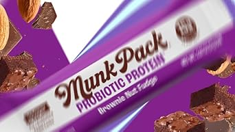 Munk Pack 15g Probiotic Protein Bars - 1g Sugar, 5g Net Carbs, Vegan + Keto Protein Bars, Plant Based Gut Health Snack, High Protein Snacks, Sampler Pack - 5 Count