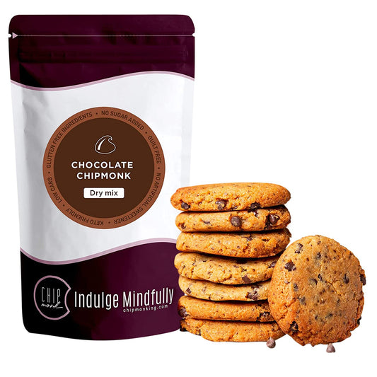 ChipMonk Chocolate Chip Cookie Mix - Zero or Low Carb Keto Friendly Snacks, Dessert, Cookies, Gluten-Free, High Fat and Protein, Low Sugar Sweet Snack - Pack of 2