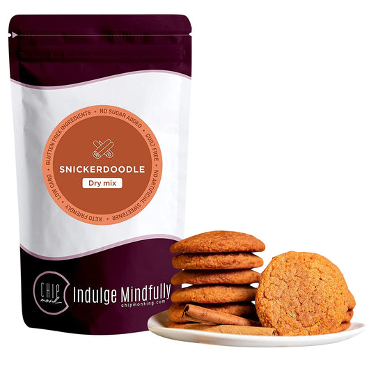 ChipMonk Cinnamon Snickerdoodle Cookie Mix - Zero or Low Carb Keto Friendly Snacks, Dessert, Cookies, Gluten-Free, High Fat and Protein, Low Sugar Sweet Snack - Pack of 2