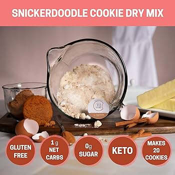 ChipMonk Cinnamon Snickerdoodle Cookie Mix - Zero or Low Carb Keto Friendly Snacks, Dessert, Cookies, Gluten-Free, High Fat and Protein, Low Sugar Sweet Snack - Pack of 2