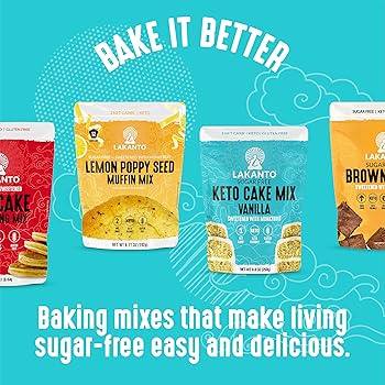 Lakanto Sugar Free Banana Nut Muffin and Bread Mix - Sweetened with Monk Fruit Sweetener, 2g Net Carbs, Gluten Free, Naturally Flavored, Keto Diet Friendly, Dairy Free, Makes 12 Muffins - Pack of 2
