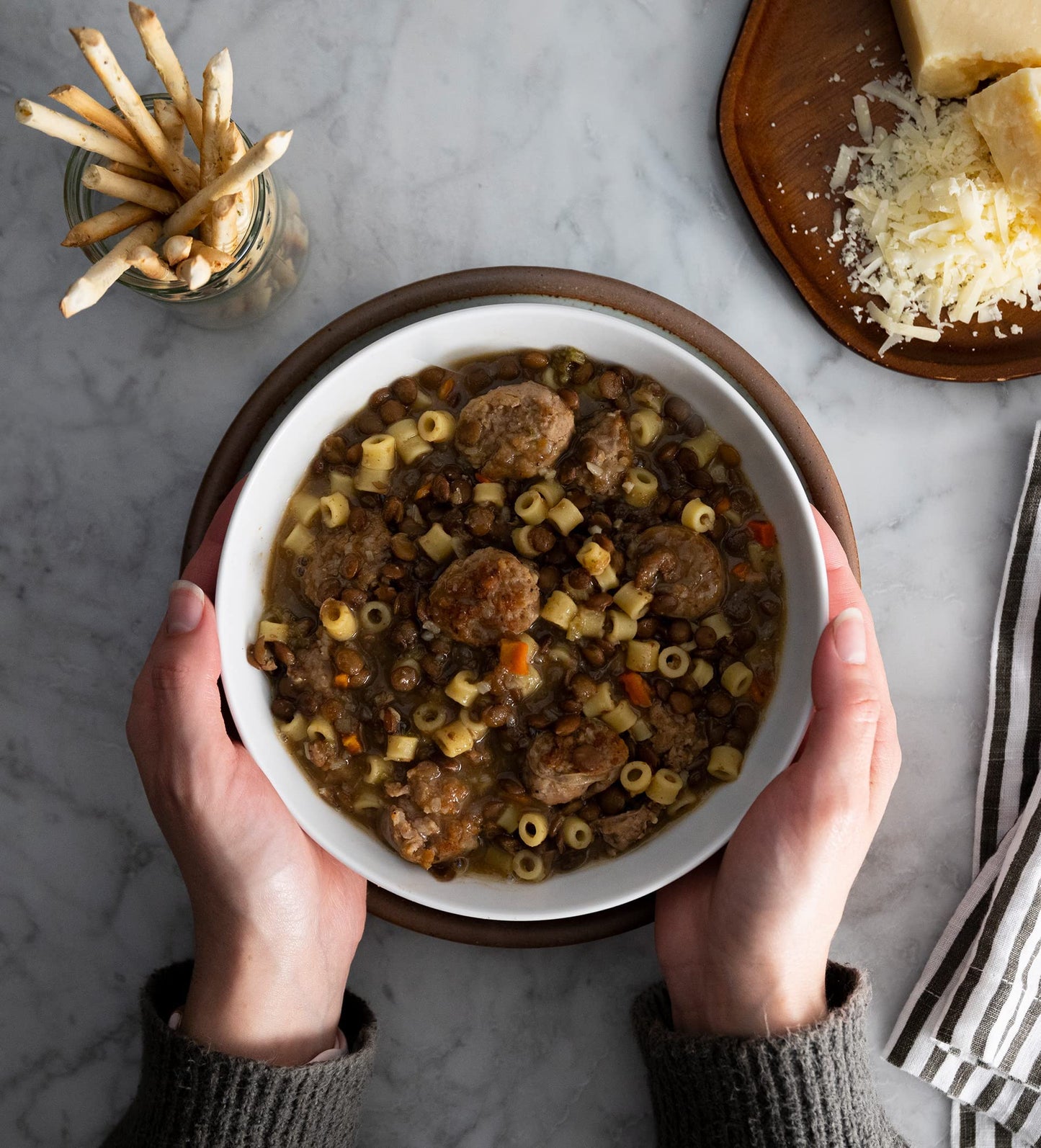 Alessi Taste of Italy Holiday Variety Gift Box - Sampler of Culturally Inspired Soups, Risottos, Farros and Premium Bread Sticks