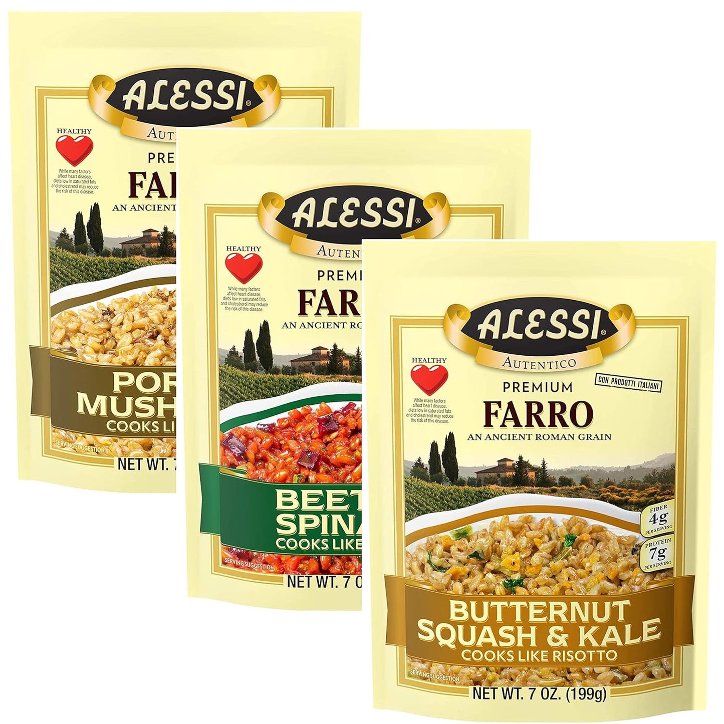 Alessi Taste of Italy Holiday Variety Gift Box - Sampler of Culturally Inspired Soups, Risottos, Farros and Premium Bread Sticks
