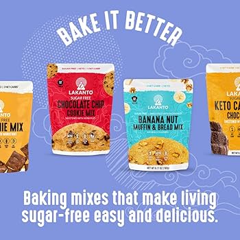 Lakanto Sugar Free Blueberry Muffin and Bread Mix - Sweetened with Monk Fruit Sweetener, 2g Net Carbs, Gluten Free, Naturally Flavored, Keto Diet Friendly, Dairy Free, Makes 12 Muffins - Pack of 2