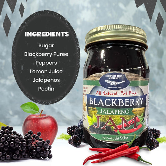 Gourmet Blackberry Jalapeno Jam - Small Batch - FAT FREE, GLUTEN FREE & ALL NATURAL