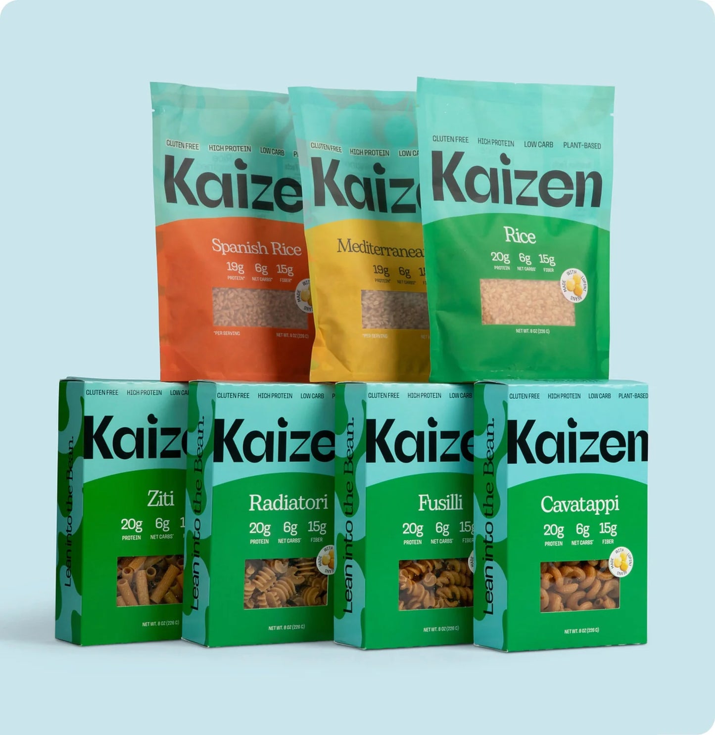 Kaizen Low Carb Keto Starter Variety Pack - High Protein (20g), Keto Friendly, Gluten-Free, Plant-Based - Pack of 7