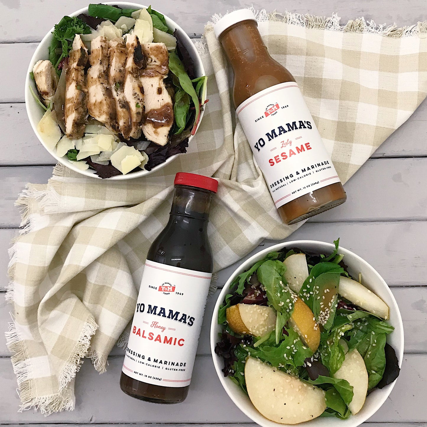 Keto Dressing Collection Yo Mama's Foods  - No Sugar Added, Low Carb, Low Sodium, Gluten Free, Paleo Friendly
