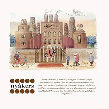 Nyakers Swedish Original Ginger Snaps Cookies 26.4 oz, Gingersnaps in Botanical Mail Safe Tin - Gifts for Christmas, Birthday, or Holiday