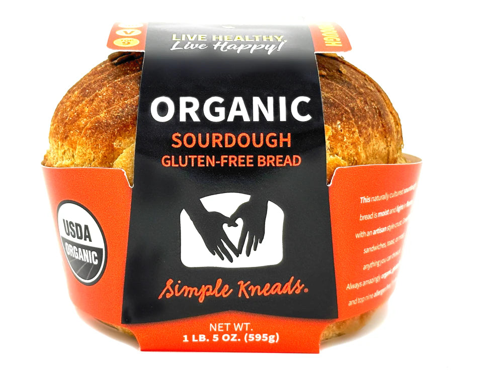 Simple Kneads Gluten Free Organic Bread, Sweet Variety Pack – Swirly Cinnamon Raisin, Quinoa Power Grains, and Sourdough – Pack of 3