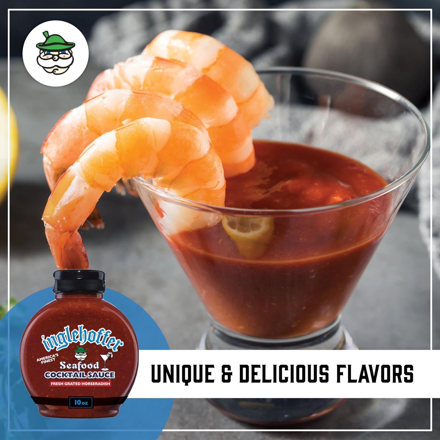 Inglehoffer Condiments Variety Pack, Seafood Cocktail Sauce, Seafood Tartar Sauce and Creamy Dill Mustard, Gluten Free - Pack of 3