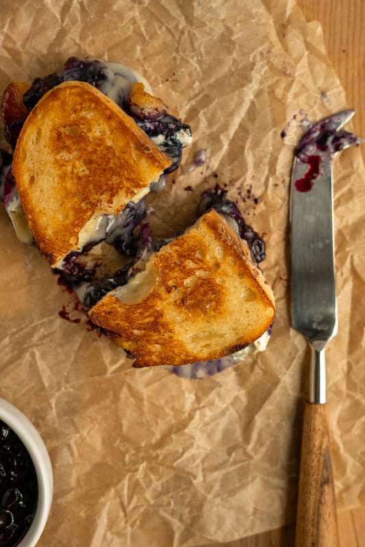 Blueberry and Brie Grilled Cheese Sandwich Kit - includes Cheese Knives Set