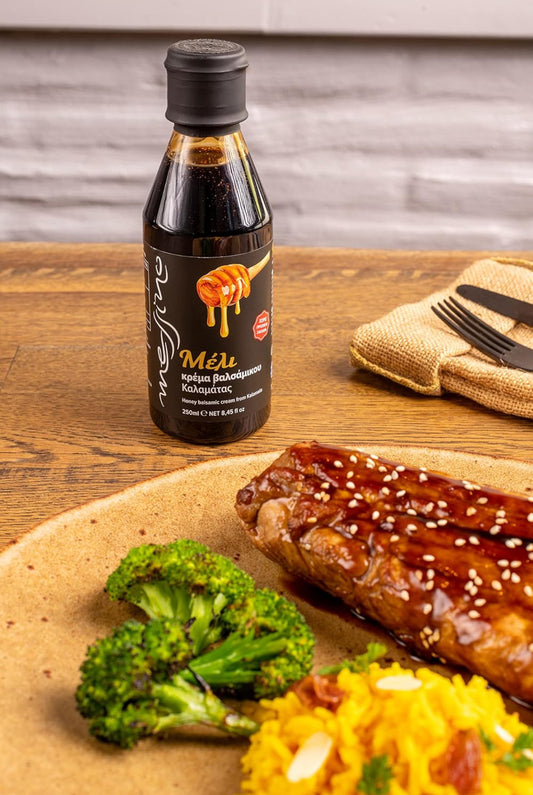 Messino Honey Balsamic Vinegar Glaze - 8.4 oz, Imported from Greece - Pack of 2