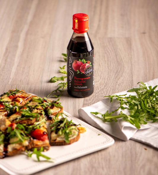 Messino Pomegranate Balsamic Vinegar Glaze - 8.4 oz, Imported from Greece - Pack of 2