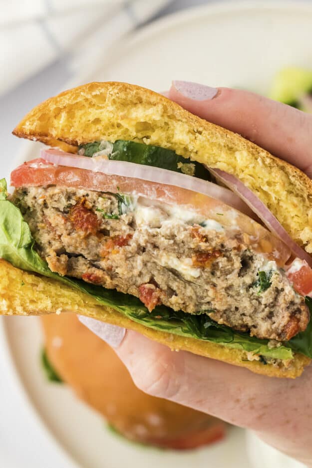 Spinach & Feta Turkey Burgers, 8 oz - includes 12