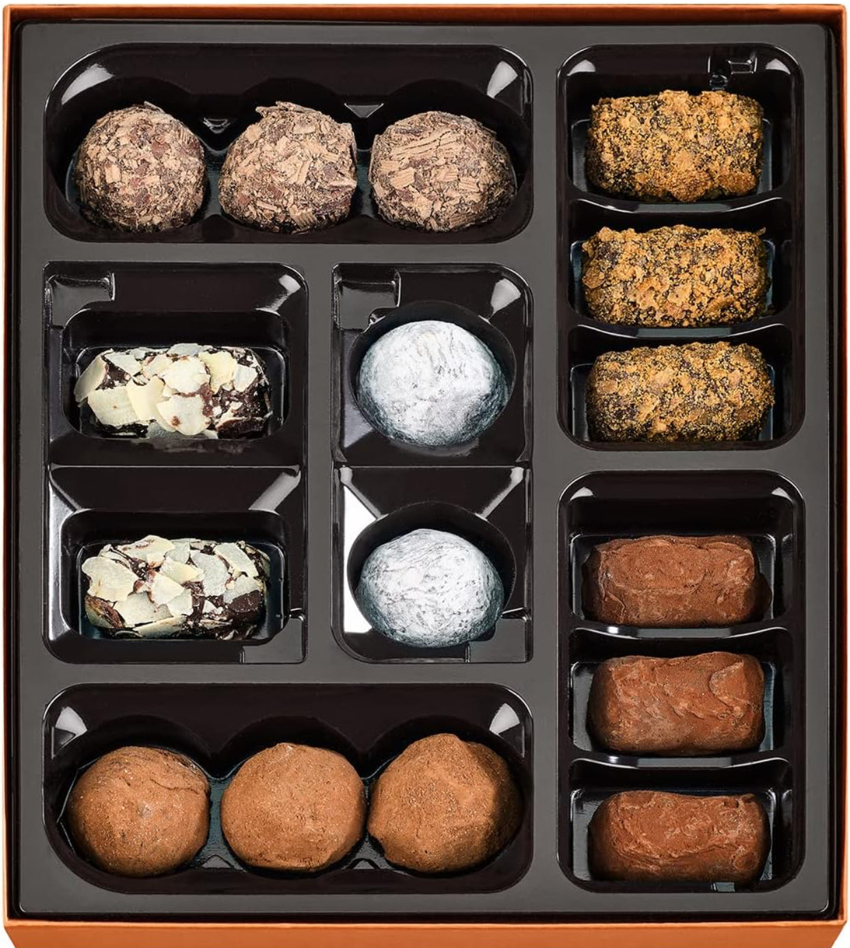 Neuhaus Belgian Chocolate Truffle Assortment Collection – 16 Truffles – Classic Butter Truffle, Extra Dark, Coffee, Cognac, Speculoos-Cheescake and Marc De Champagne