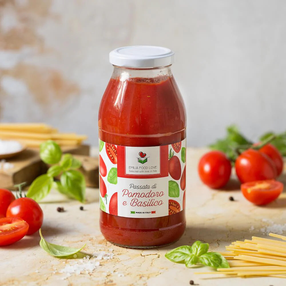 Tomato Passato and Sauces, 2 of each Flavor - includes 8 Jars, Imported from Italy