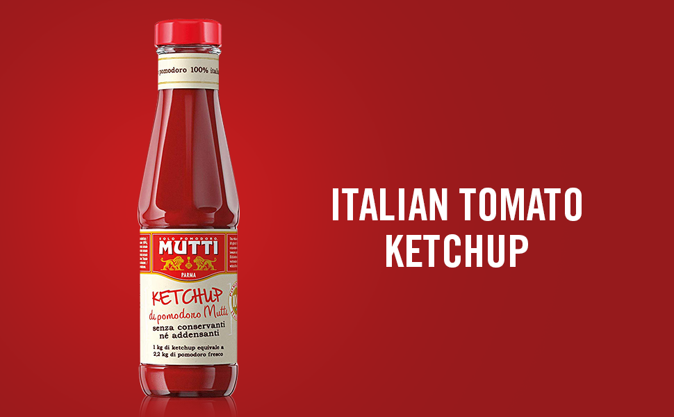 Mutti Italian Tomato Ketchup - Ketchup di Pomodoro, 10.6 oz - Gluten Free, Vegan - Pack of 3