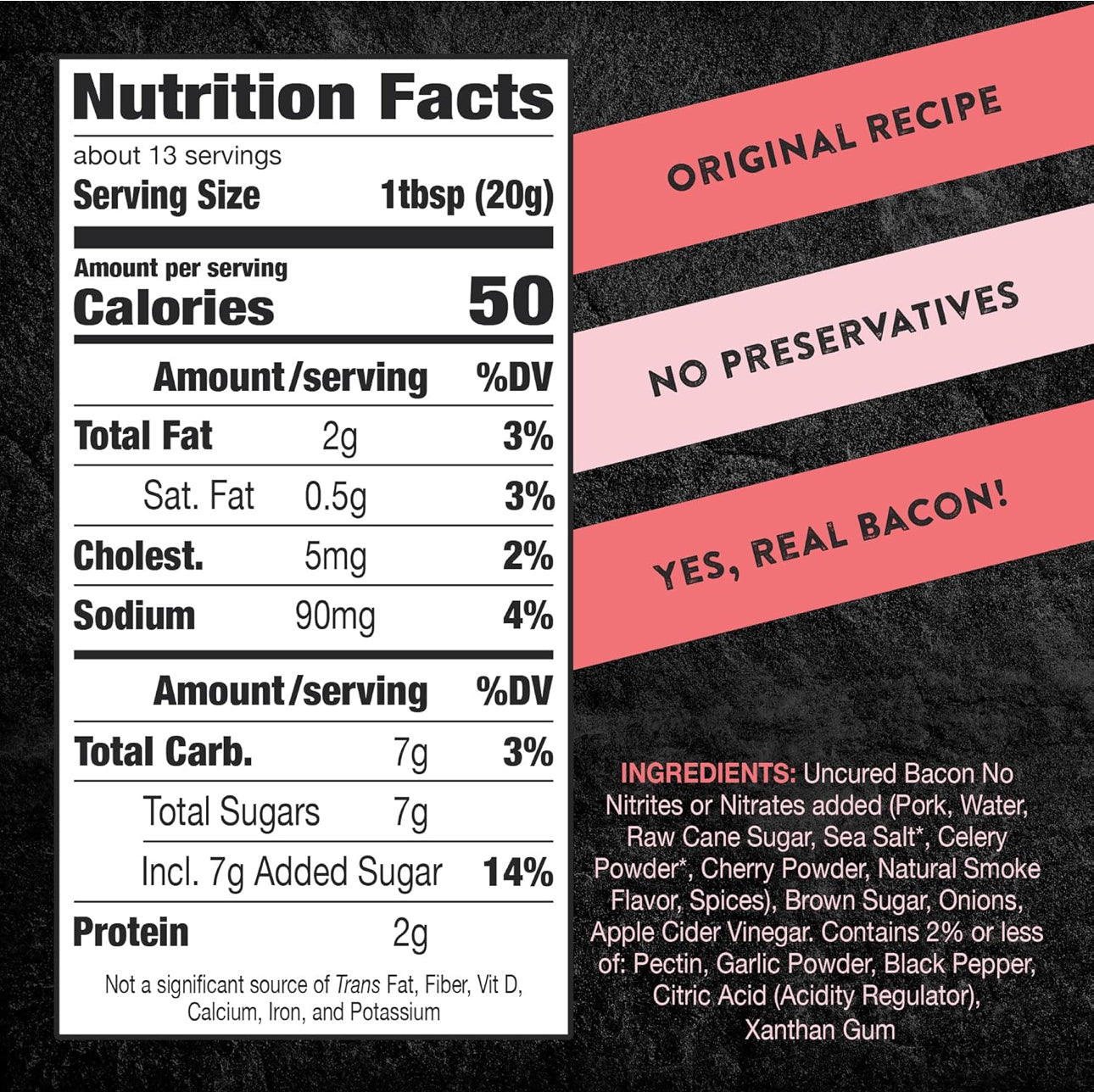 TBJ Gourmet Black Peppercorn Bacon Jam - Original Recipe Bacon Spread - Uses Real Bacon - No Preservatives, 9 oz - Pack of 3