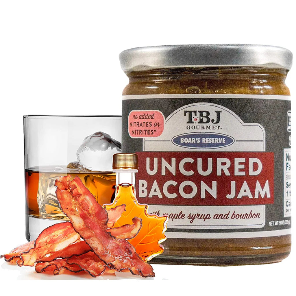 TBJ Gourmet Maple Bacon Jam - Original Recipe Bacon Spread, Uses Real Bacon, No Preservatives, 9 oz - Pack of 3