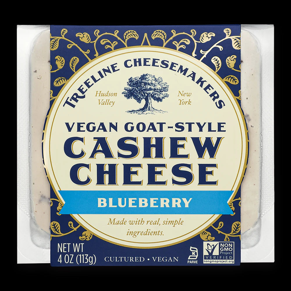 Treeline Blueberry Vegan Goat Style Cashew Cheese - Voted BEST VEGAN CHEESE by USA Today's Reader's Choice Awards! - Pack of 2