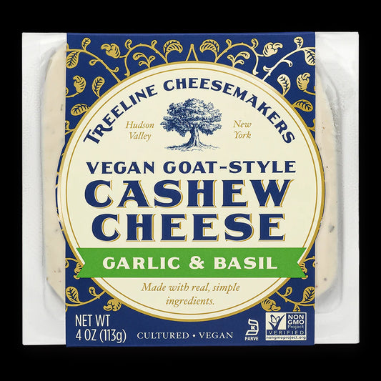 Treeline Garlic & Basil Vegan Goat Style Cashew Cheese - Pack of 2