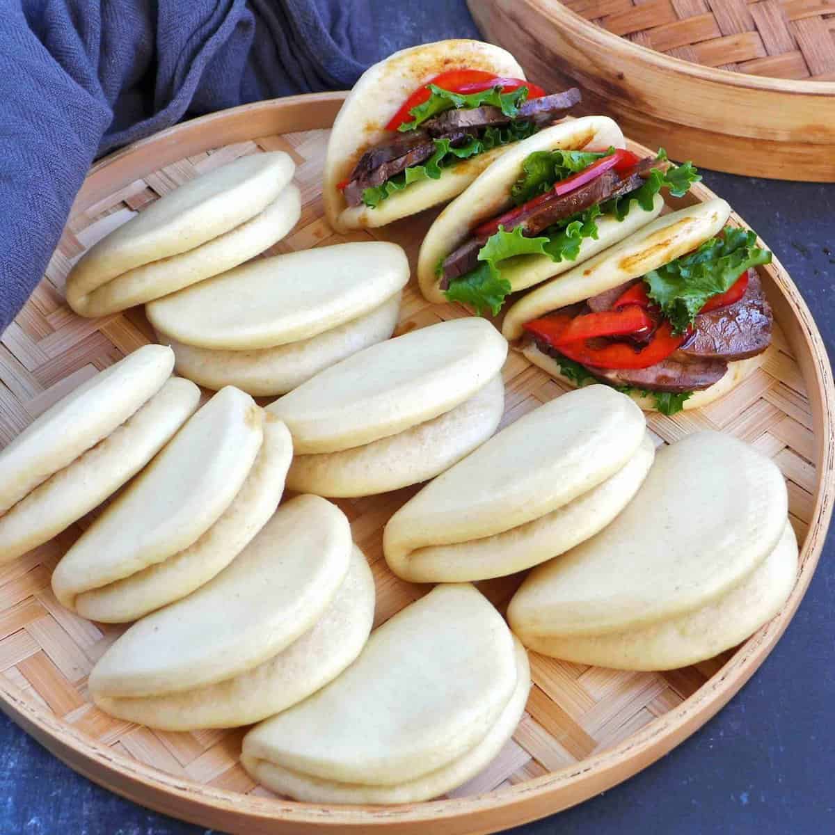 Royal Dragon Plain Vegan Folded Bao Buns - 144/Case