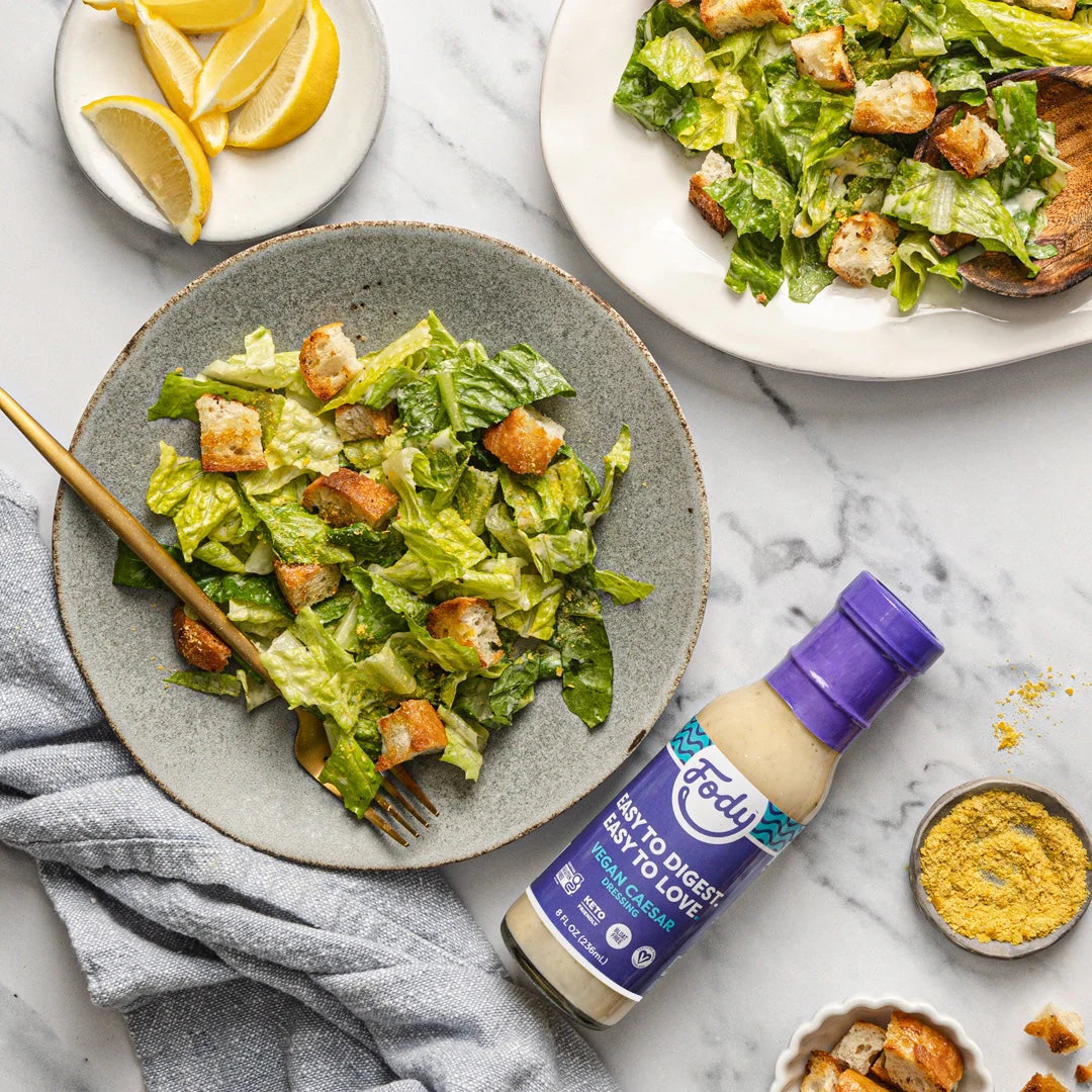 Fody Foods Salad Dressing Variety Pack, 8 oz - Garlic and Onion Free, Low FODMAP Certified, Gut & IBS Friendly, Vegan, Non-GMO, Gluten Free, Keto Friendly - Pack of 4