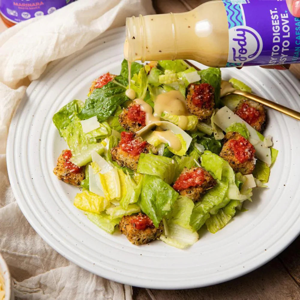 Fody Foods Salad Dressing Variety Pack, 8 oz - Garlic and Onion Free, Low FODMAP Certified, Gut & IBS Friendly, Vegan, Non-GMO, Gluten Free, Keto Friendly - Pack of 4