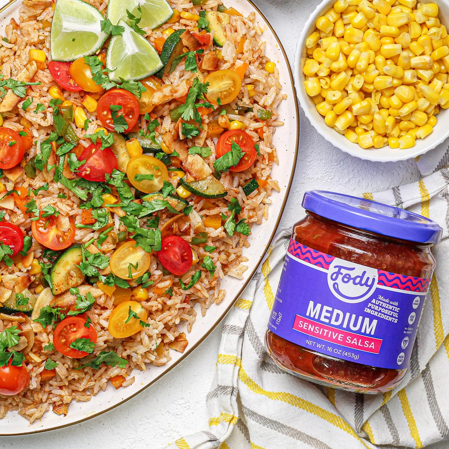 Fody Foods Summer Special Bundle, Keto Friendly Condiment, Non GMO - Regular Ketchup, Teriyaki Sauce, Taco Seasoning, Medium Salsa & Vegan Caesar Dressing