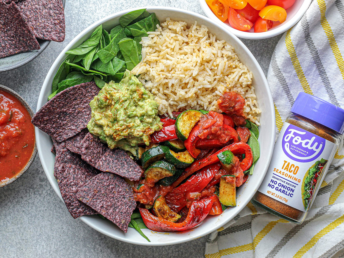 Fody Foods Summer Special Bundle, Keto Friendly Condiment, Non GMO - Regular Ketchup, Teriyaki Sauce, Taco Seasoning, Medium Salsa & Vegan Caesar Dressing