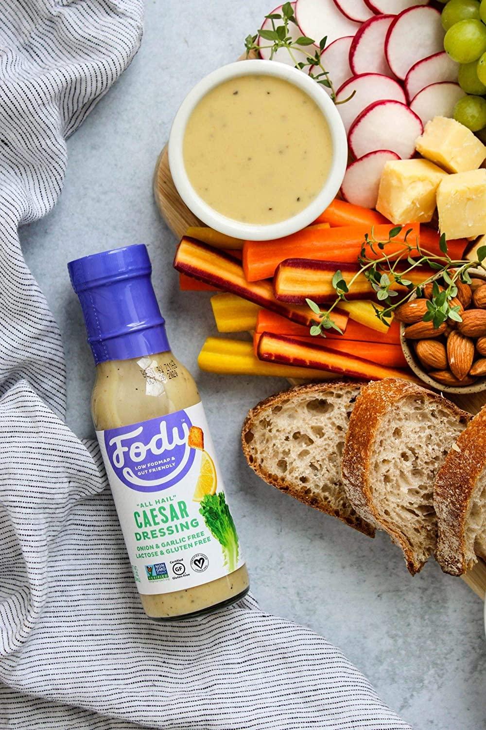Fody Foods Salad Dressing Variety Pack, 8 oz - Garlic and Onion Free, Low FODMAP Certified, Gut & IBS Friendly, Vegan, Non-GMO, Gluten Free, Keto Friendly - Pack of 4