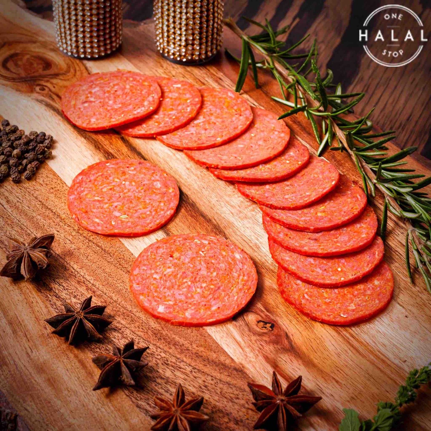 Deen Halal Sliced Pepperoni Beef Sausage 2 lb /2 pack - Total 4 lb