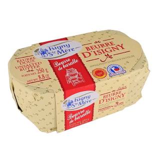 Unsalted Churned Isigny Butter by Isigny Ste-Mere from France - Pack of 3