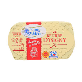 Unsalted Churned Isigny Butter by Isigny Ste-Mere from France