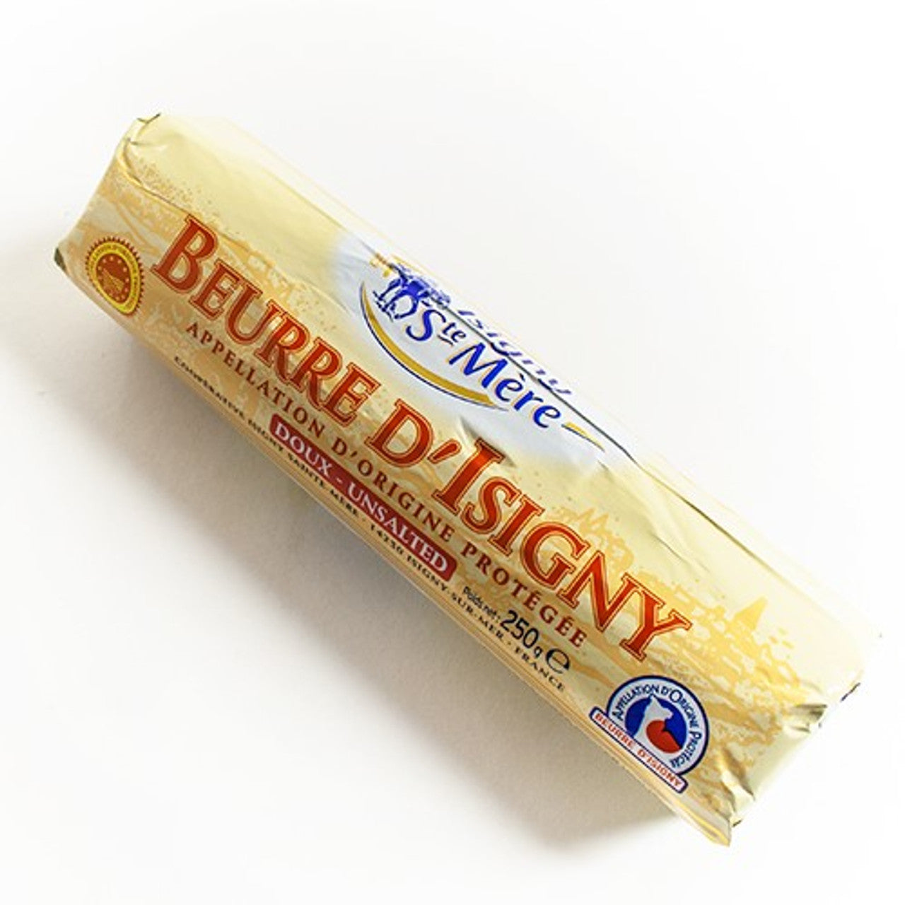 Isigny Sainte Mere Unsalted Butter Roll from France, 8.8 oz