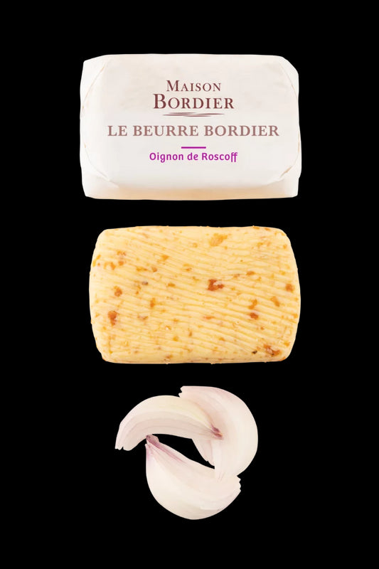 Churned Roscoff Onion Butter by Bordier - 4.4 oz | Hand-made, Grass Fed | Imported from France - Pack of 3