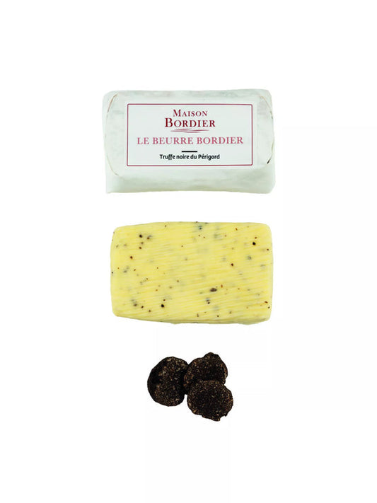 Churned Perigord Black Truffle Butter by Bordier - 4.4 oz | Hand-made, Grass Fed | Imported from France - Pack of 3