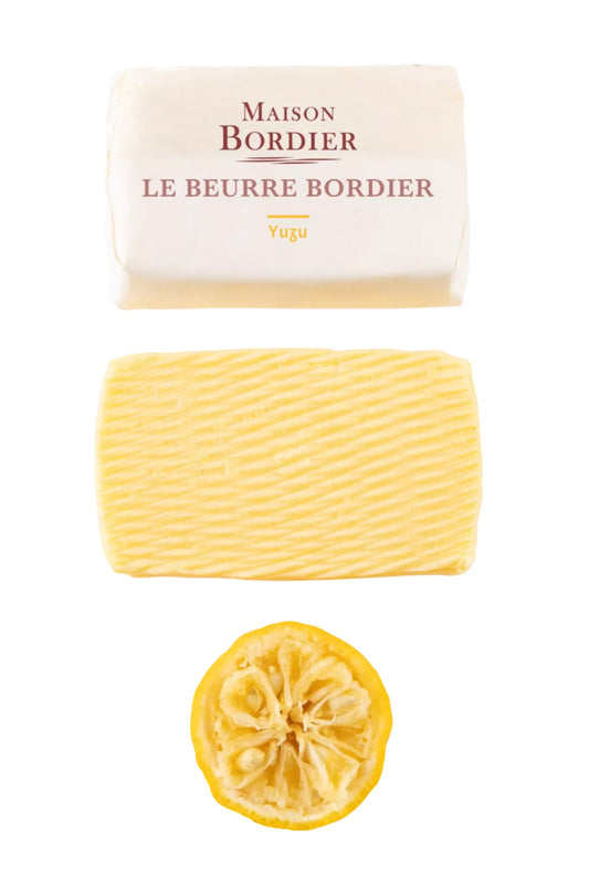 Churned Yuzu Butter by Bordier - 4.4 oz | Hand-made, Grass Fed | Imported from France - Pack of 3