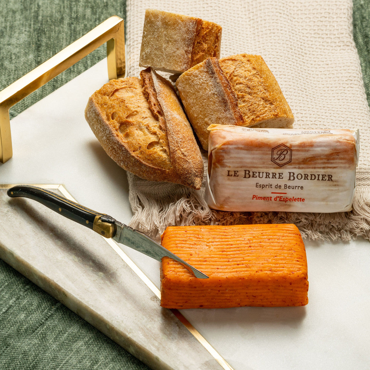 Churned Espelette Pepper Butter by Bordier - 4.4 oz | Hand-made, Grass Fed | Imported from France - Pack of 3
