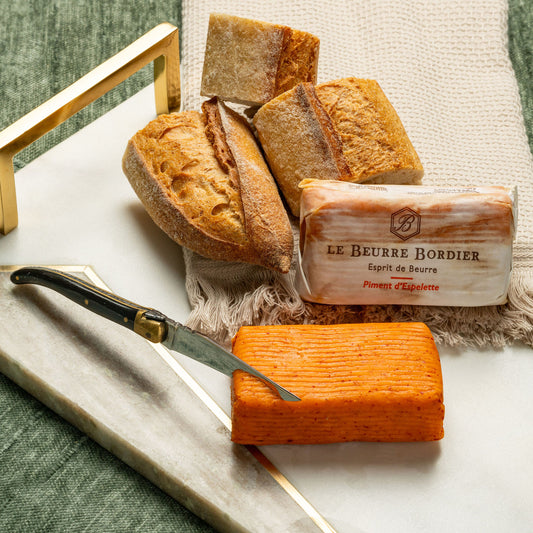 Churned Espelette Pepper Butter by Bordier - 4.4 oz | Hand-made, Grass Fed | Imported from France - Pack of 3