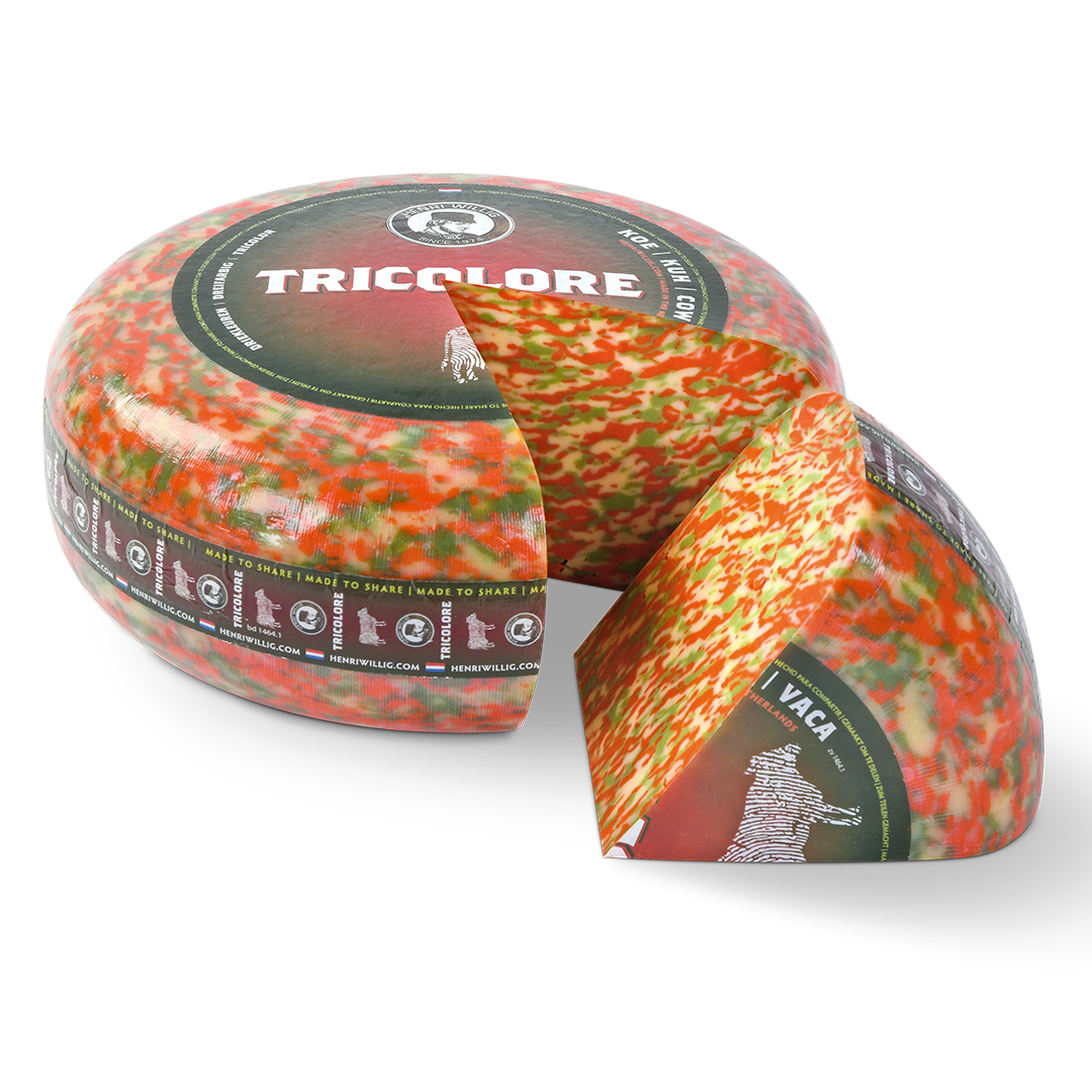 Piece of Henri Willig Tricolore Cheese 50+