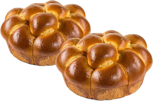 Kosher Pull Apart Challah Bread - 19 oz - Traditional Challah for your Holiday or Shabbat Table - Fresh & Delicious - Pack of 2