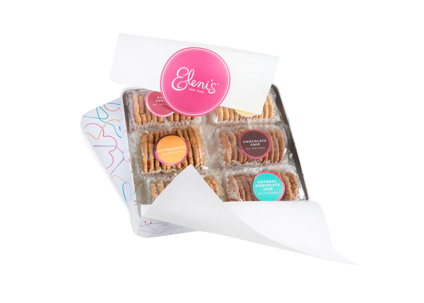 Bakers Choice Crisp Cookies Variety Collection, Gift Tin -  10 Cookies each, Pack of 6