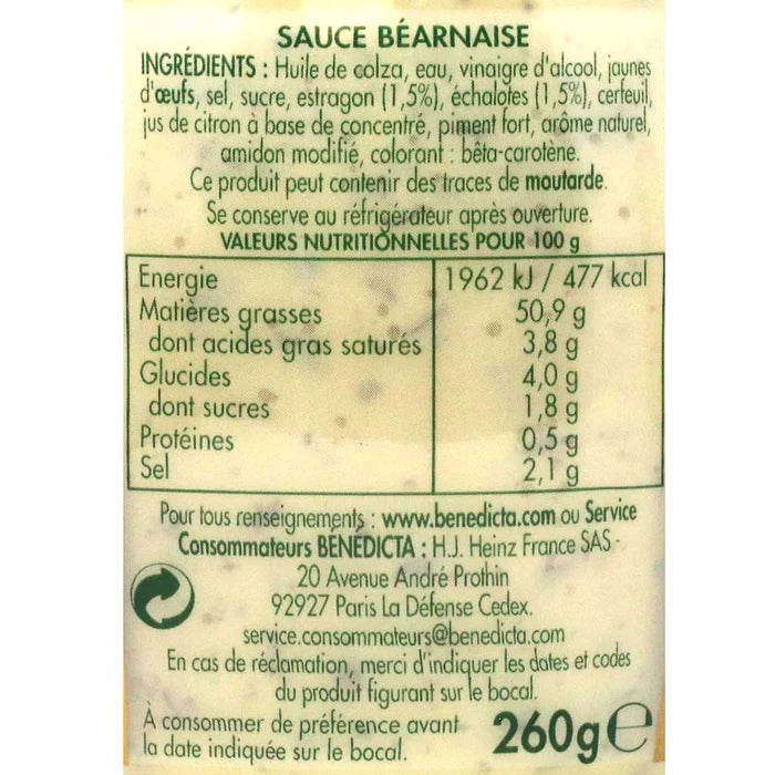 Benedicta Gourmet Béarnaise Sauce - 9.2 oz
