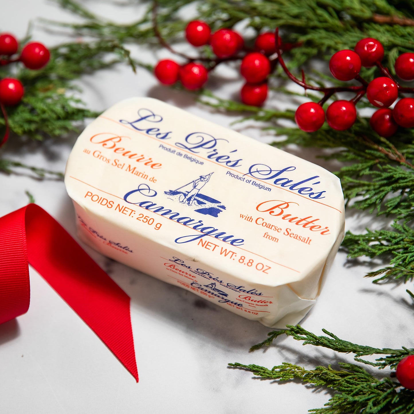 Les Pres Sales Butter with Camargue Sea Salt, 8.8 oz | Imported from France - Pack of 6